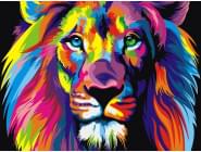  Тварини та рибки VKS001 Раскраска для взрослых Радужный лев Babylon
